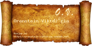 Orenstein Viktória névjegykártya